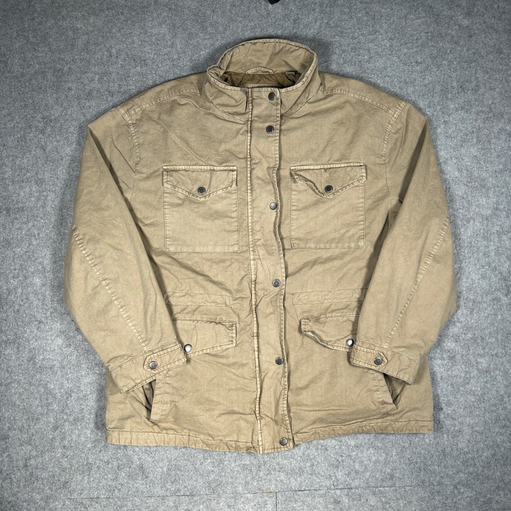 Levi Strauss & Co Jacket Mens XL Tan Field Utility Coat Military Canvas Workwear